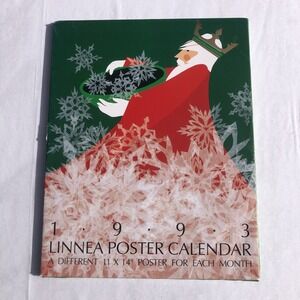 LINNEA POSTER CALENDAR for year 1993 - Complete Can Be Reused 2027 2038 2049